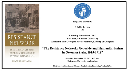 The Resilience Network: A book talk by the author Dr. Khatchig Mouradian