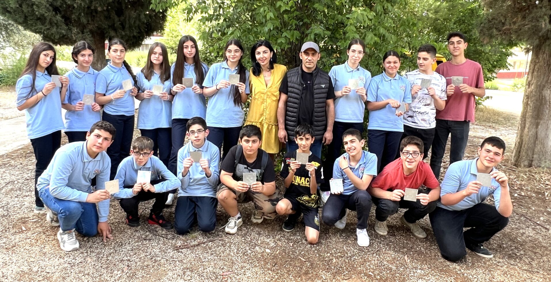 Stippled Metal Art Taught to Lebanese Armenian School Students