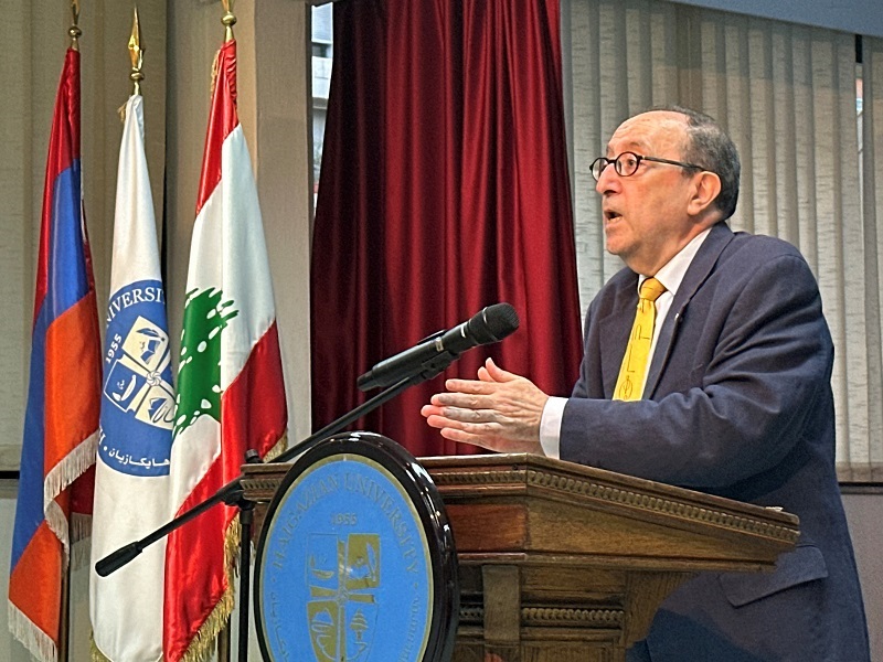 Haigazian University Hosts Dr. Harry Hagopian for Talk on Armenian Challenges in the Holy Land