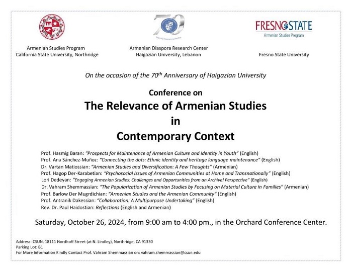 “The Relevance of Armenian Studies in Contemporary Context””